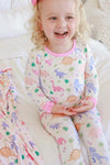 Two Piece Bamboo Pajama Set | Little Fossil Pink