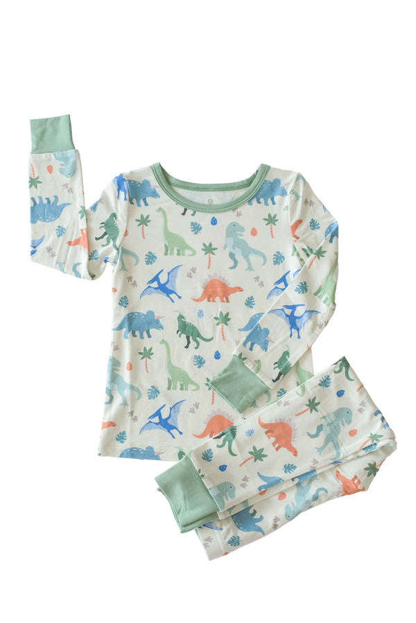 Two-Piece Bamboo Pajama Set, Little Fossil