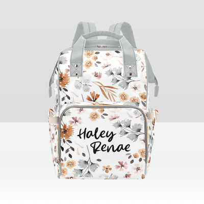 lorelai's floral personalized diaper bag backpack