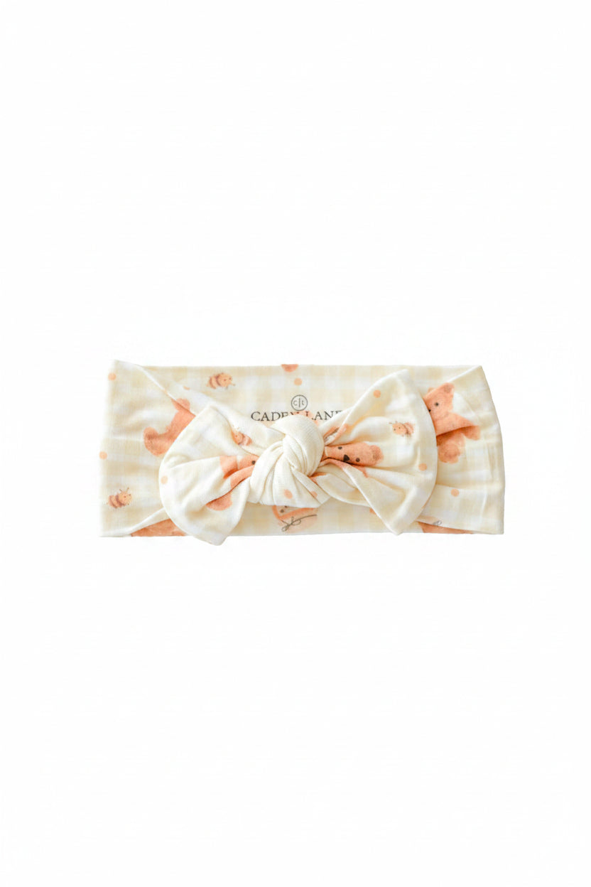 Large Bow Knit Headwrap | Honey Bear