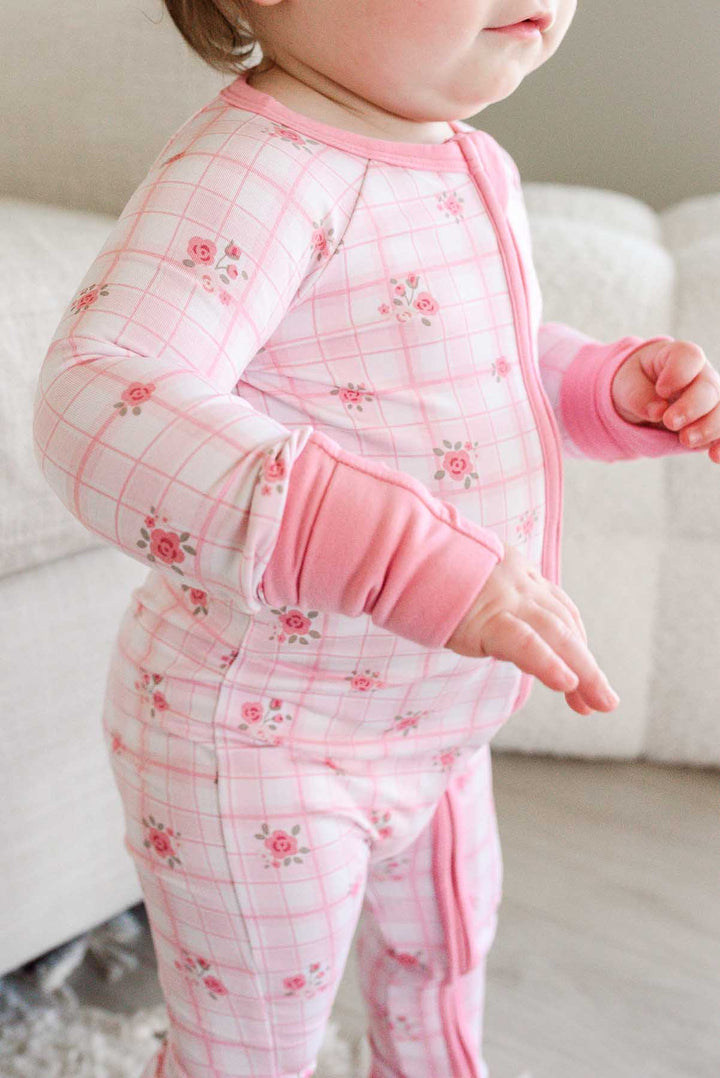 primrose plaid romper