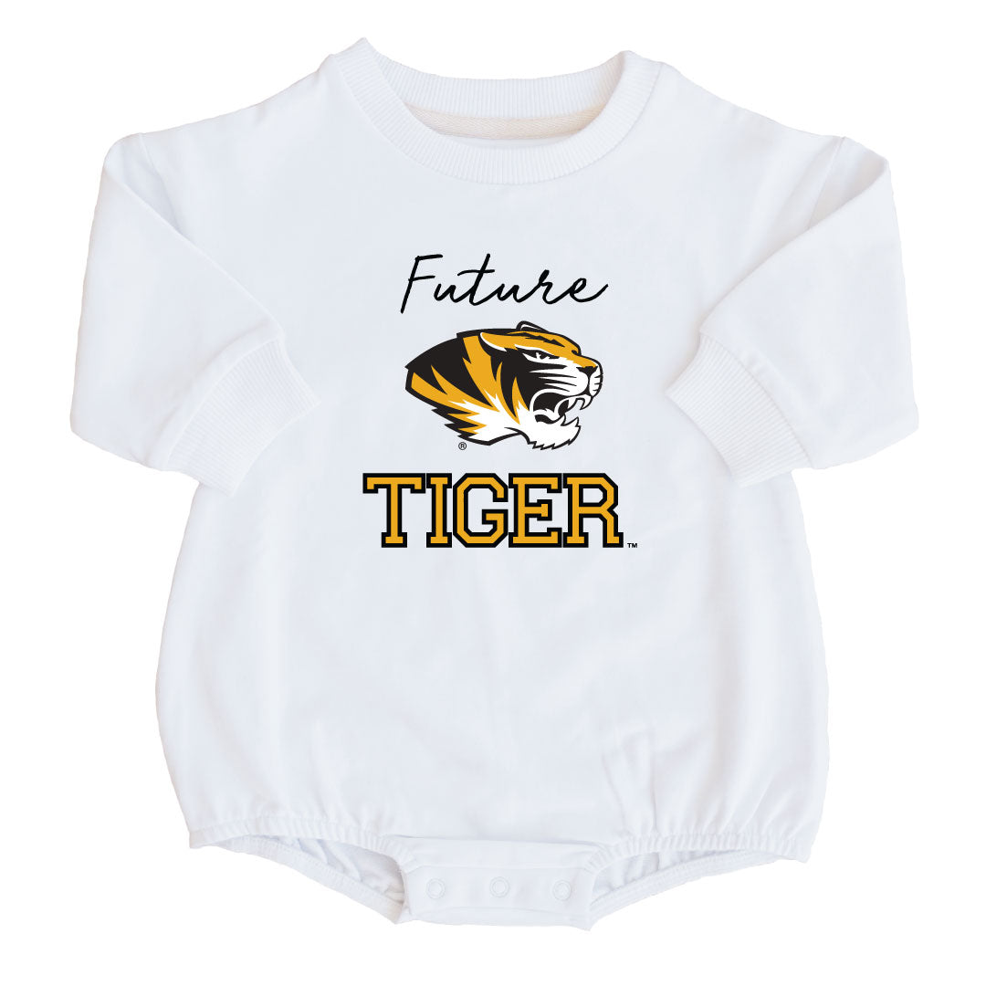 mu future tiger personalized sweatshirt bubble romper