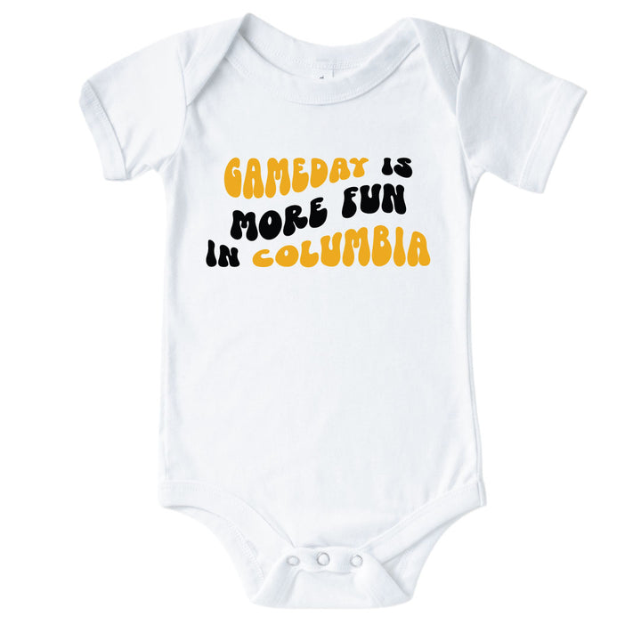 more fun in columbia missouri graphic bodysuit for babies 