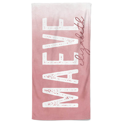 maeve ombre personalized beach towel