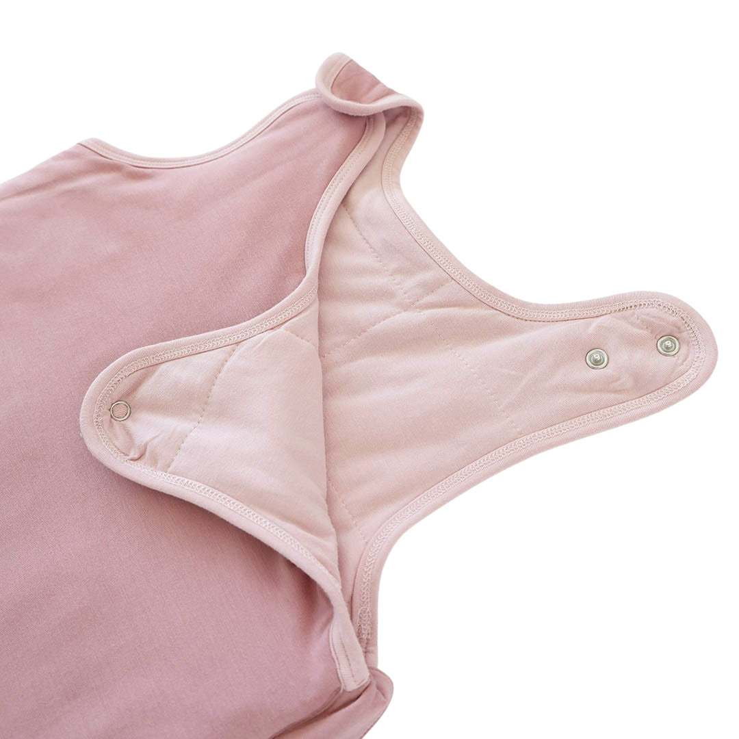 mauve and light pink with snaps reversible bamboo sleep sack
