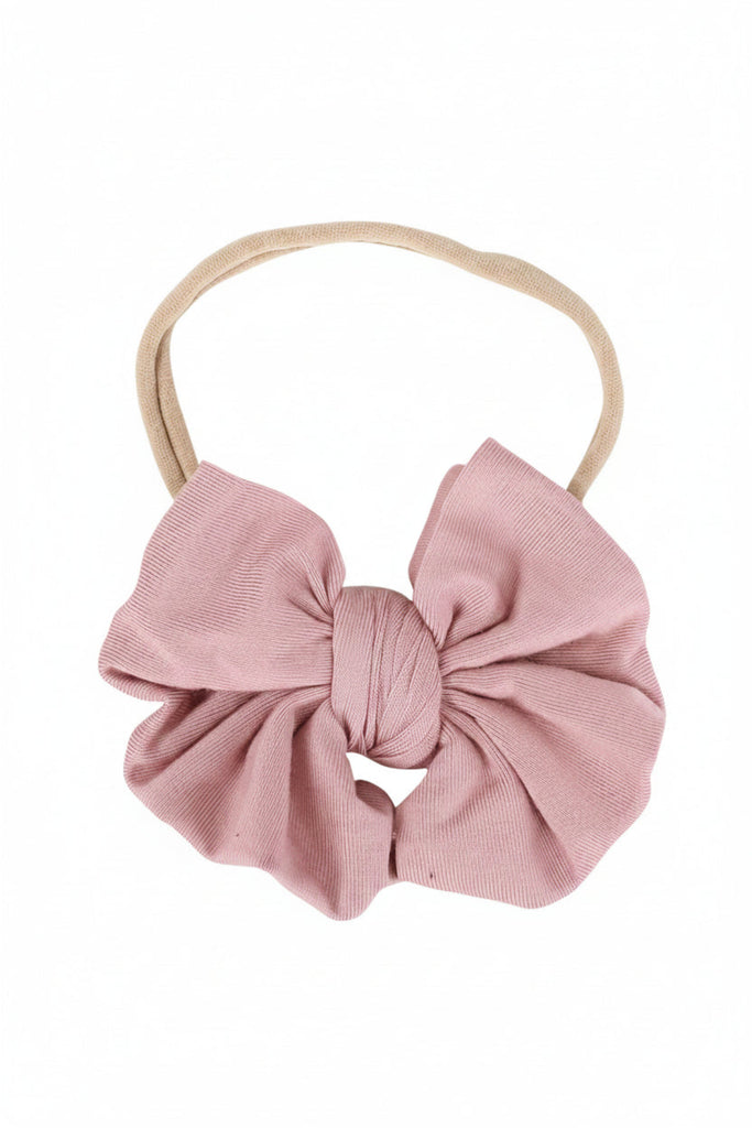 Solid Knit Bow Headband