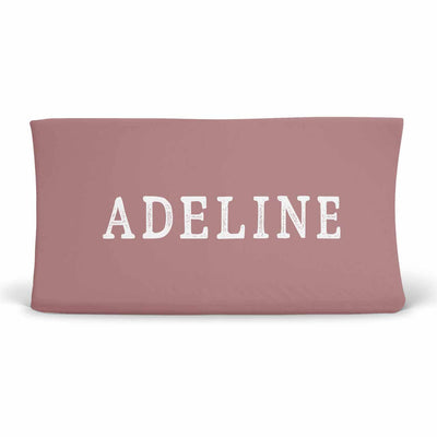 block font personalized changing pad cover 
