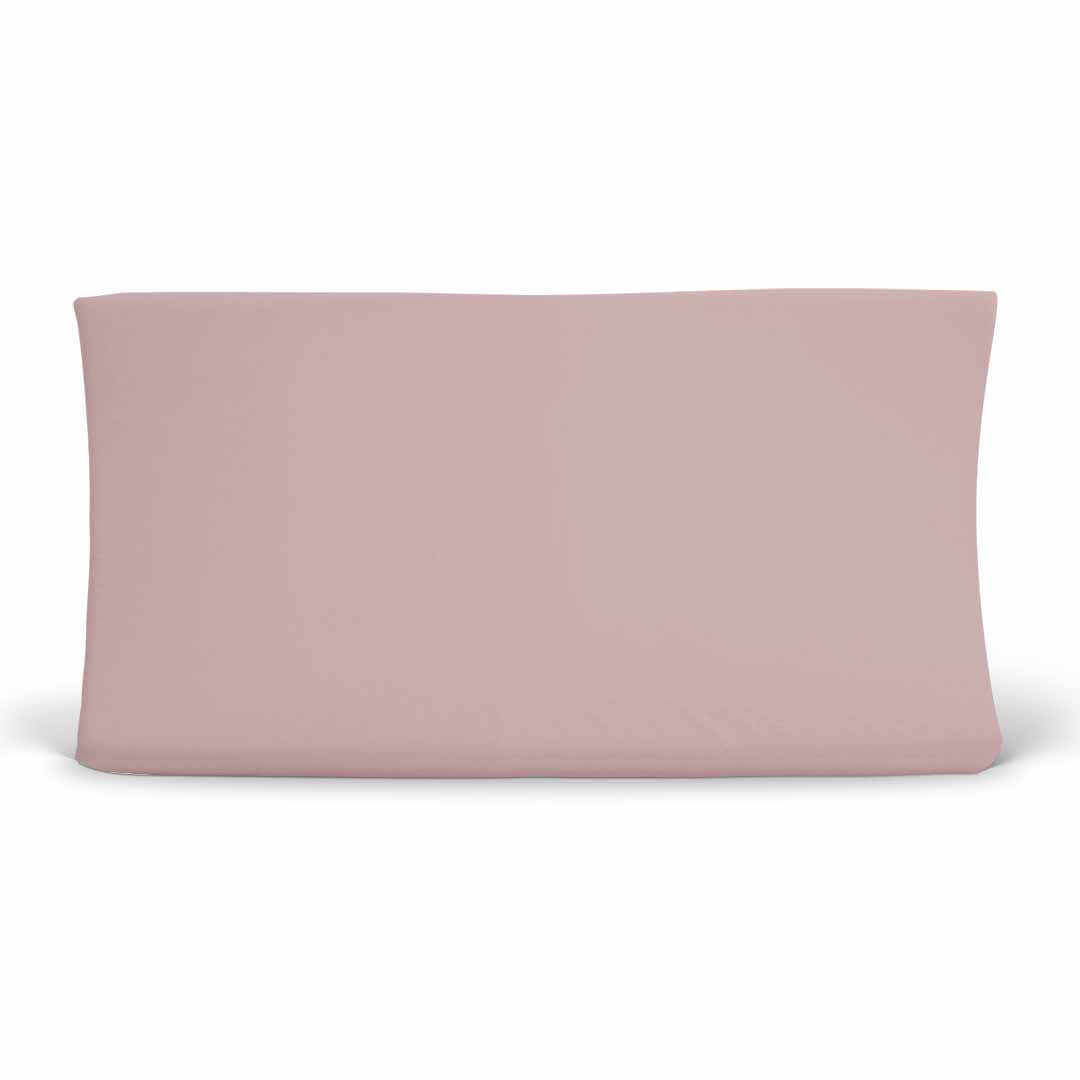 solid mauve bamboo knit changing pad cover
