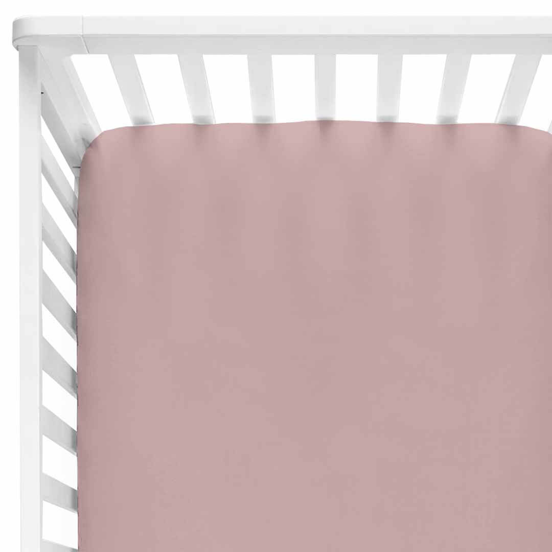 Solid Mauve Knit Crib Sheet Caden Lane