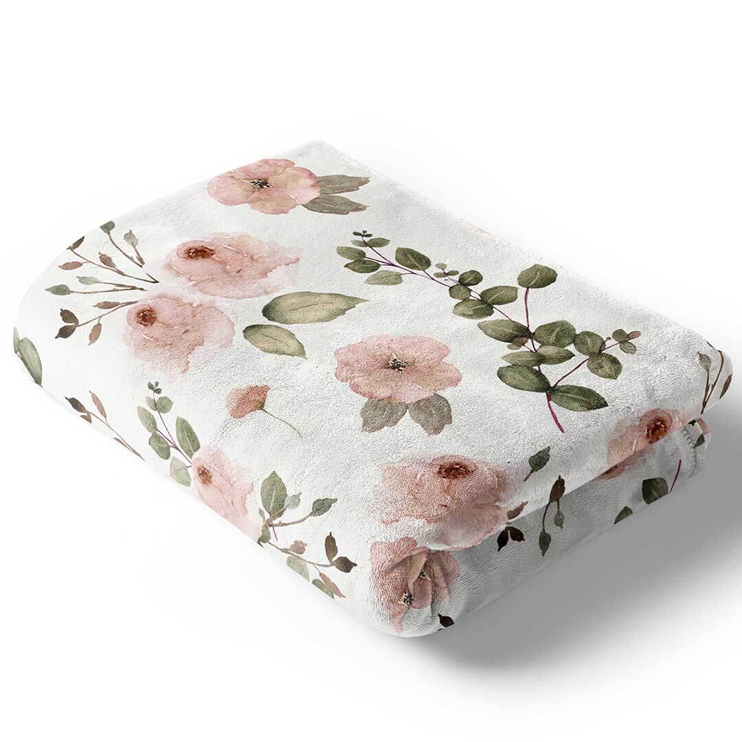pink floral blanket 
