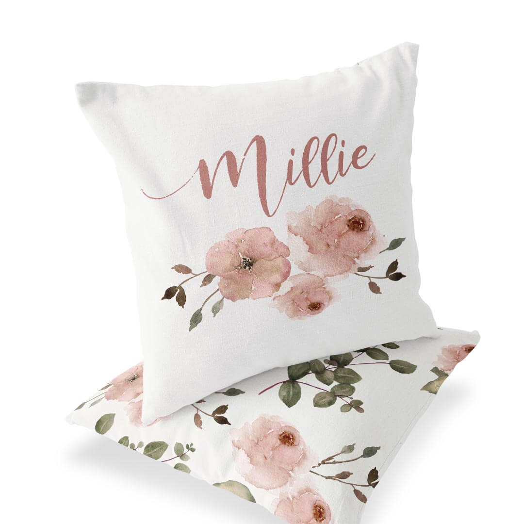 millie's floral accent pillow personalized 