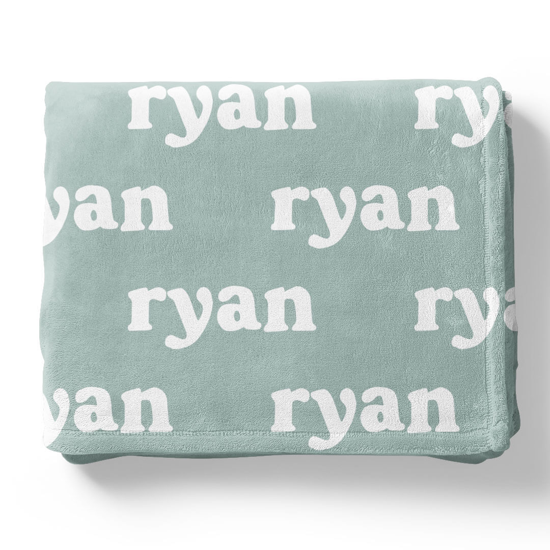 Seafoam Personalized Color Blanket