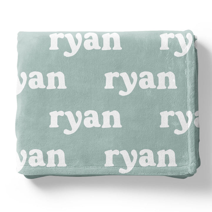 Seafoam Personalized Color Blanket