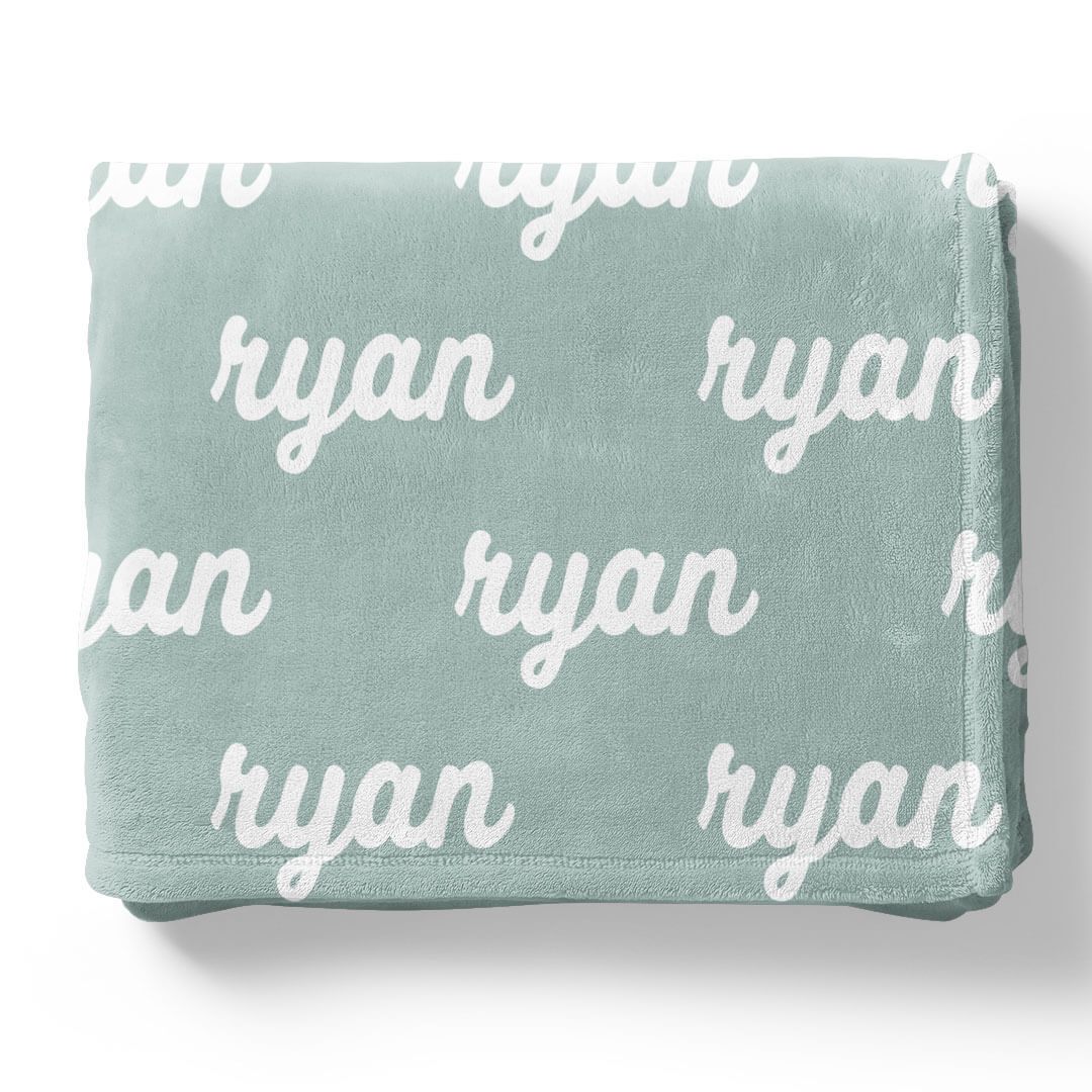 Seafoam Personalized Color Blanket