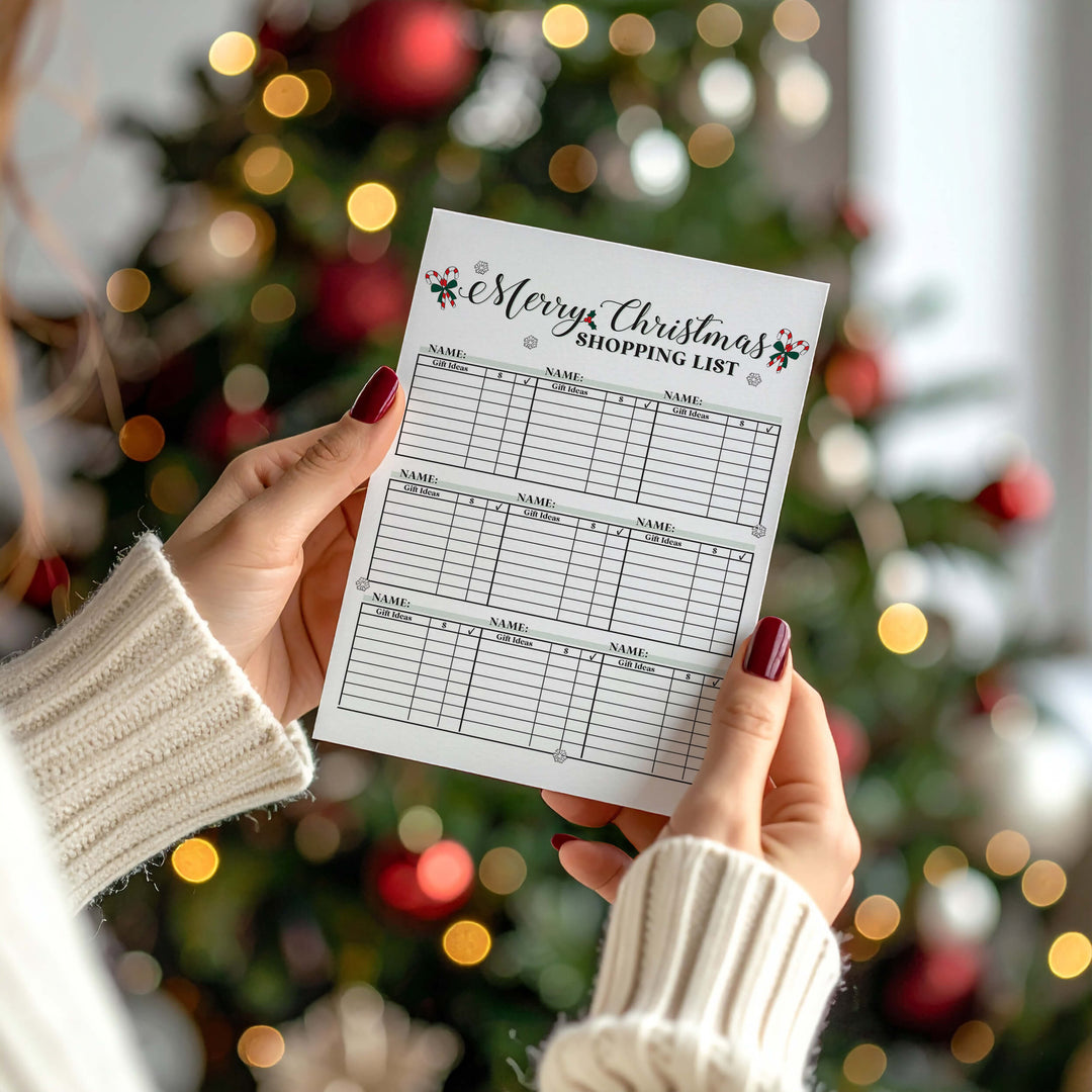 christmas shopping list 