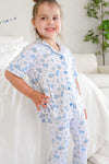 Girls' Two-Piece Bamboo Flare Lounge Set | Tied In Blooms