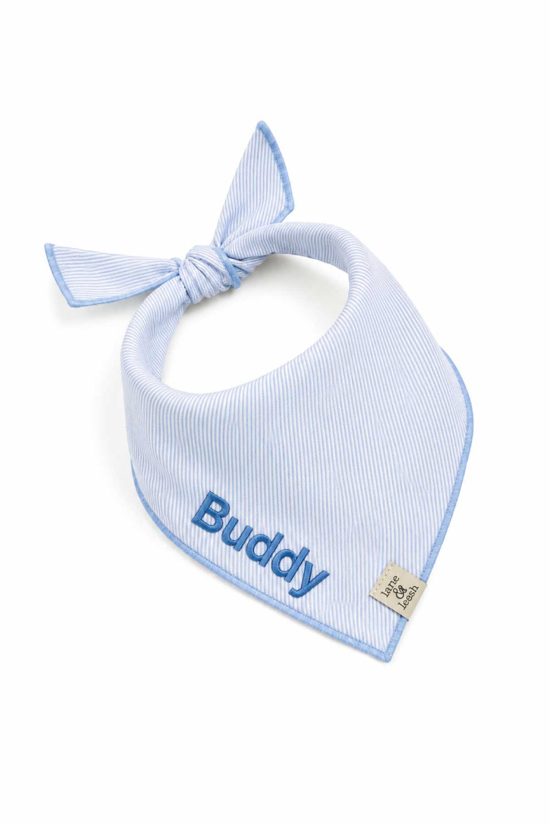 morning mist embroidered bandana tied