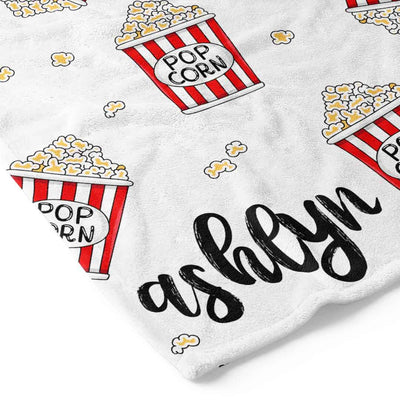 popcorn personalized toddler blanket