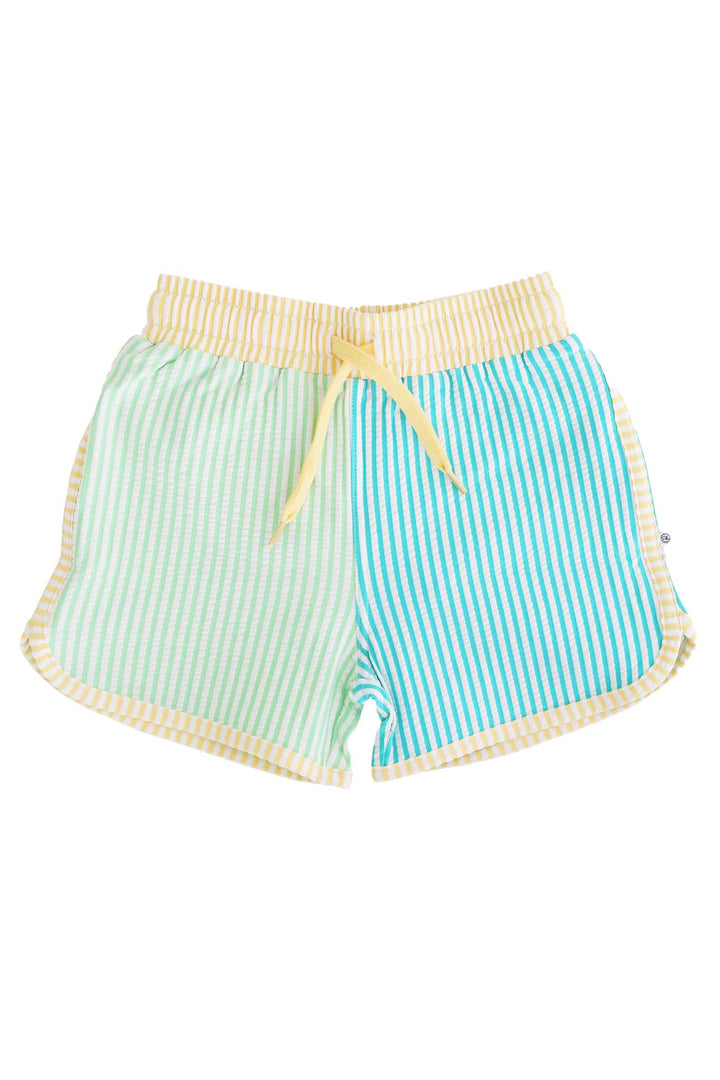 non personalized multicolor seersucker swim trunks 