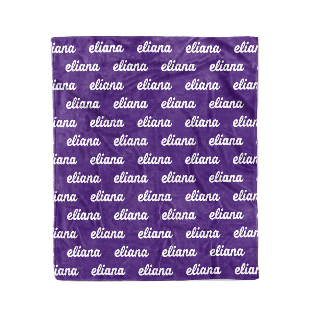 purple nyu personalized name blanket 