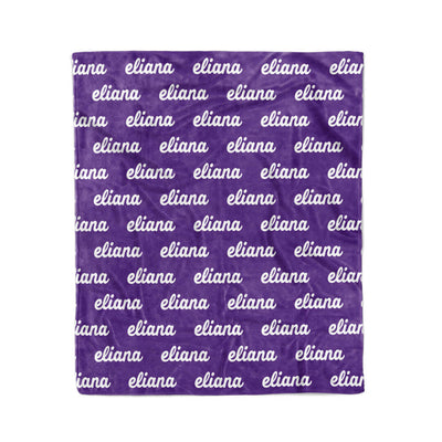 purple nyu personalized name blanket 