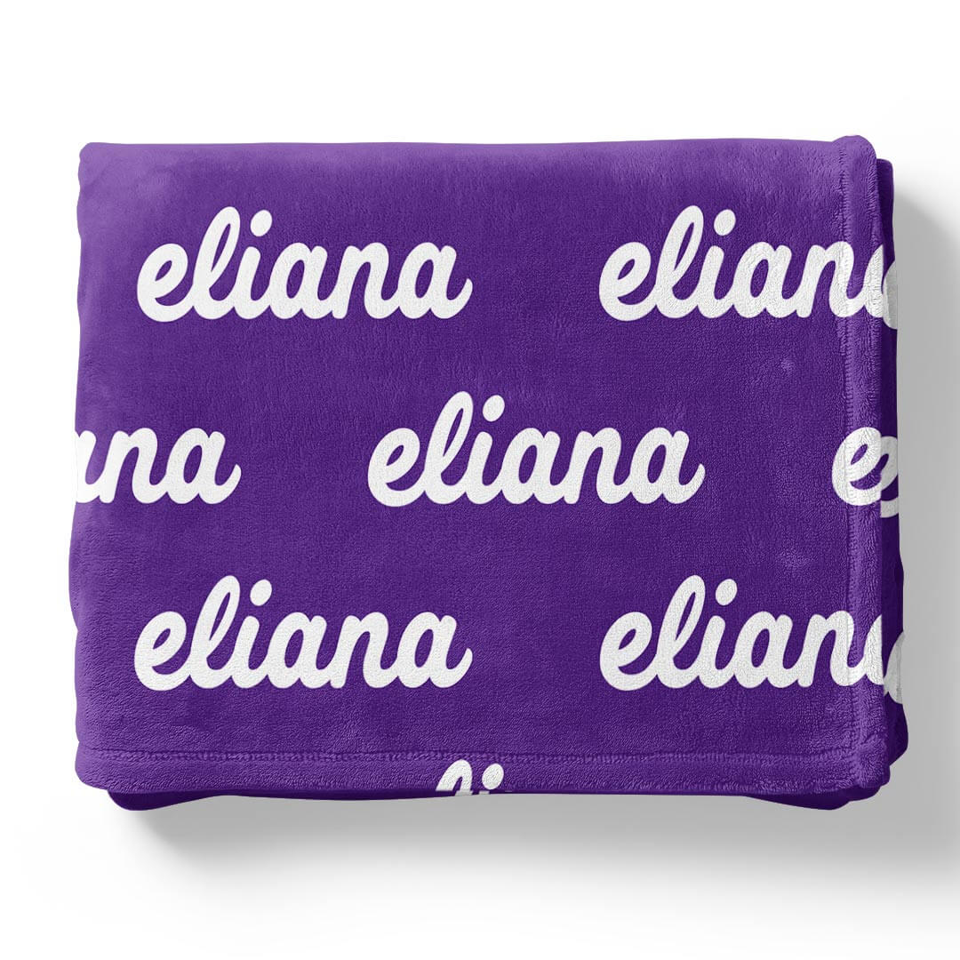 Personalized Color Blanket in New York Violet Caden Lane