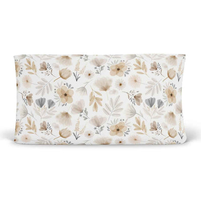 changing pad cover neutral floral 