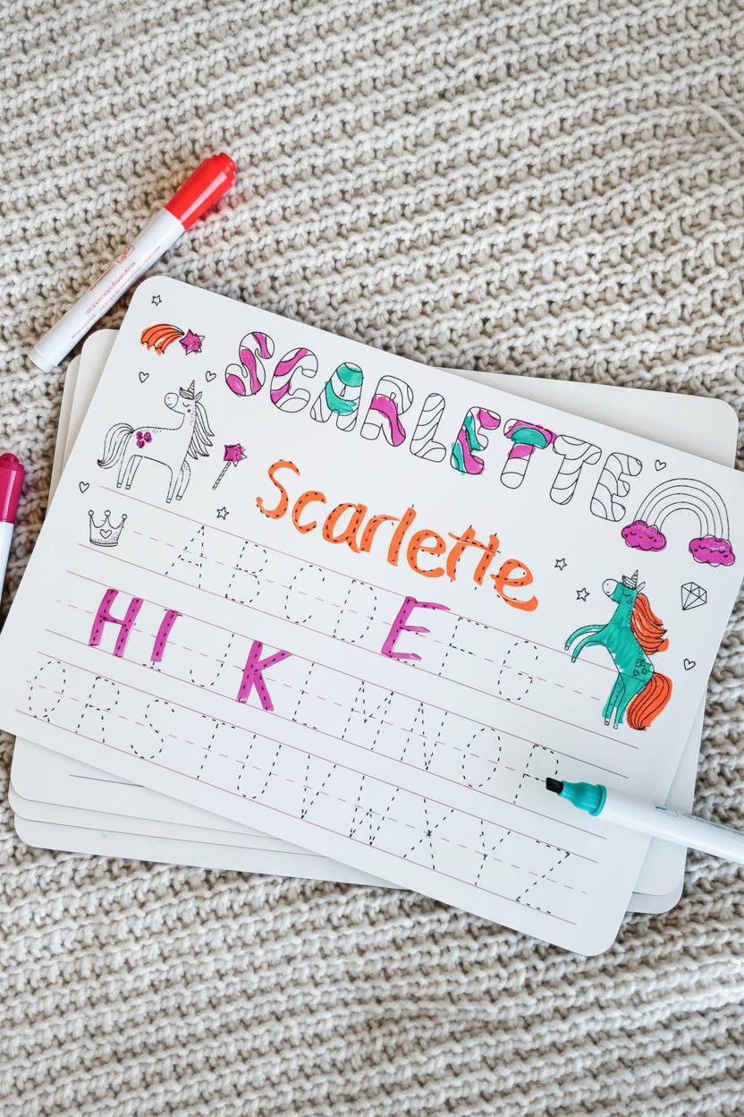 unicorn personalized whiteboard