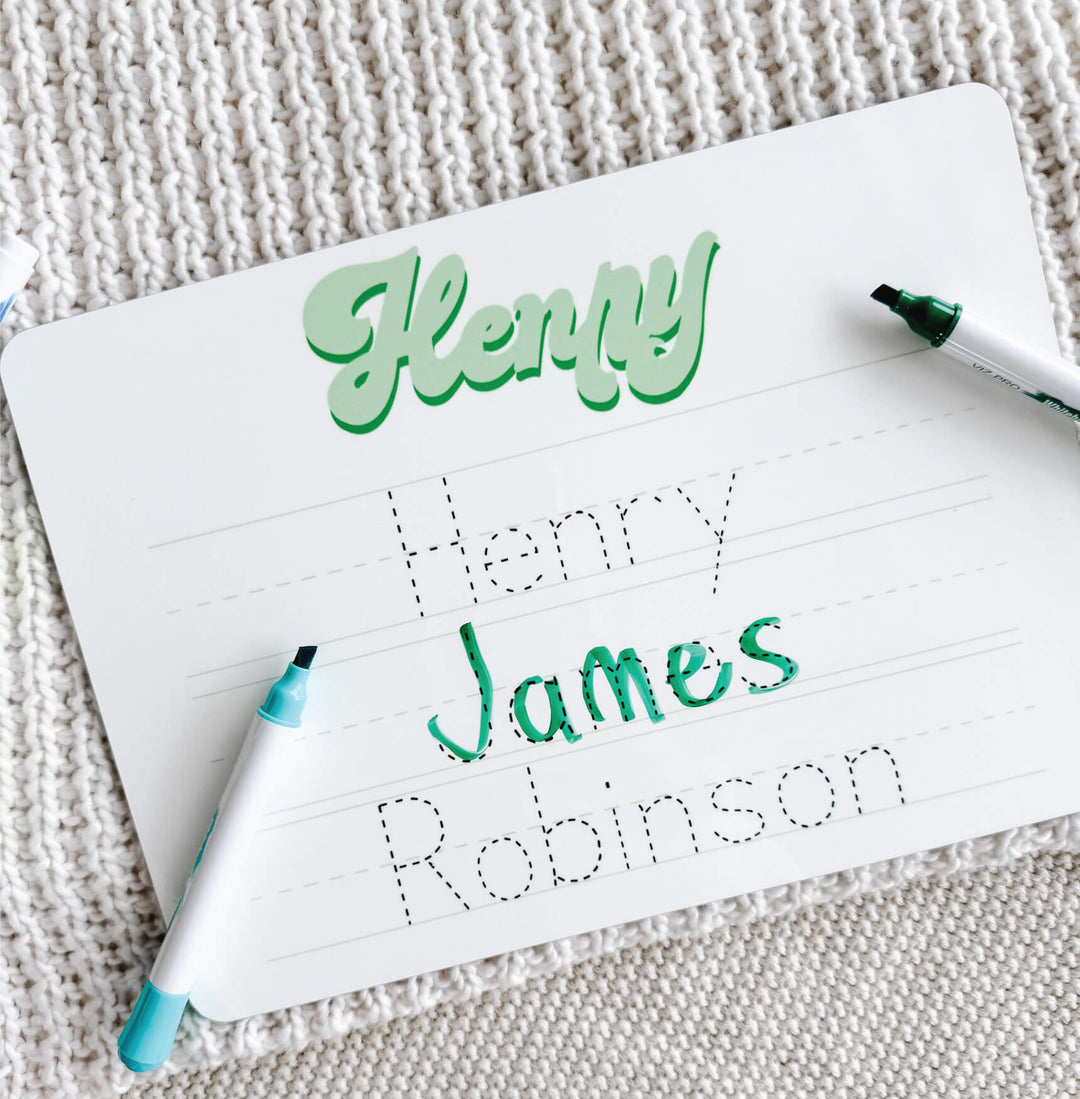 Kids Personalized Whiteboard | Bubbly Lime