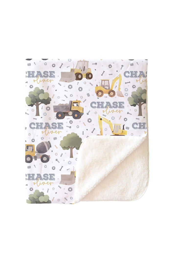 nuts & bolts sherpa personalized blanket 