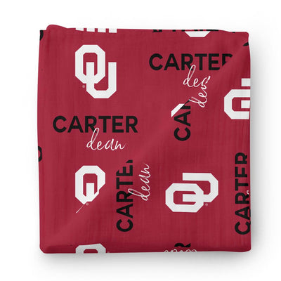 ou personalized swaddle blanket 