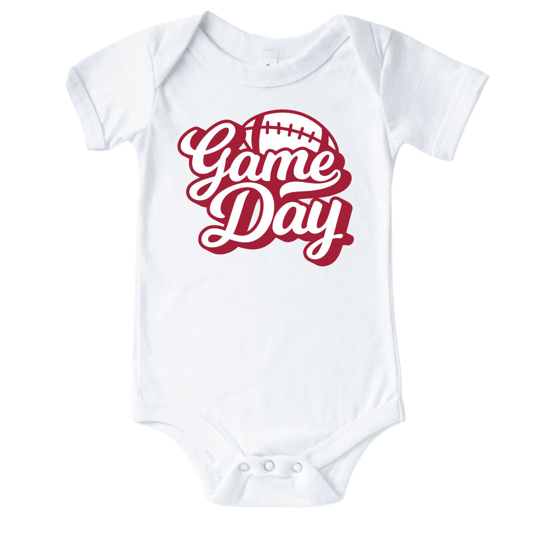 game day graphic bodysuit for babies 