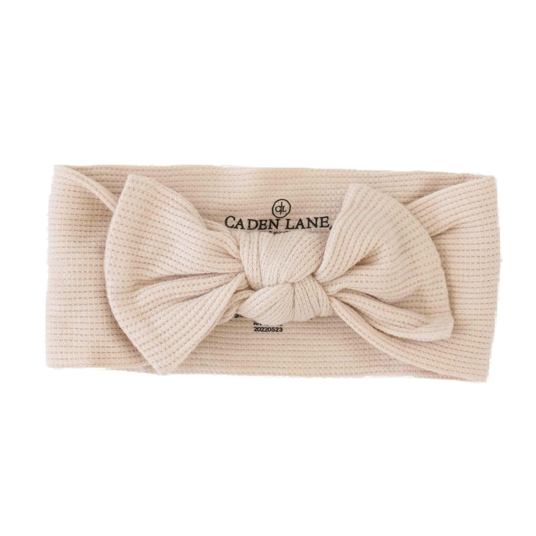 Waffle Knit Large Bow Headwraps