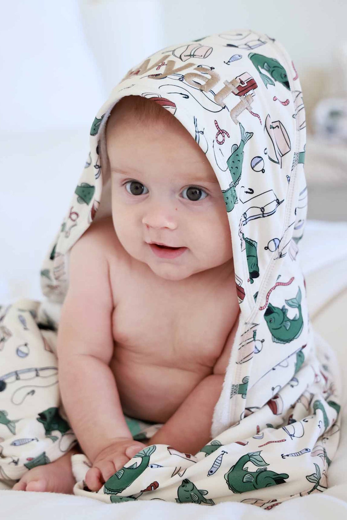 Embroidered Bamboo Hooded Towel | Off the Hook