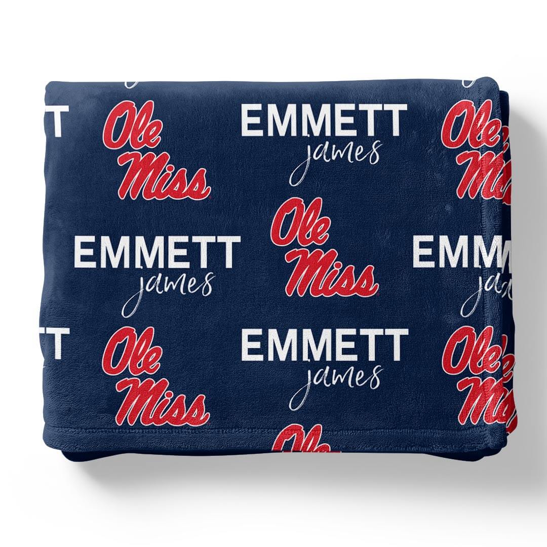 ole miss personalized blanket for toddlers