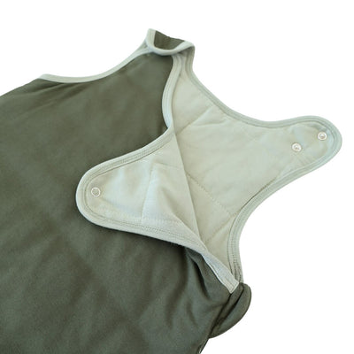 sleep sack with snaps green