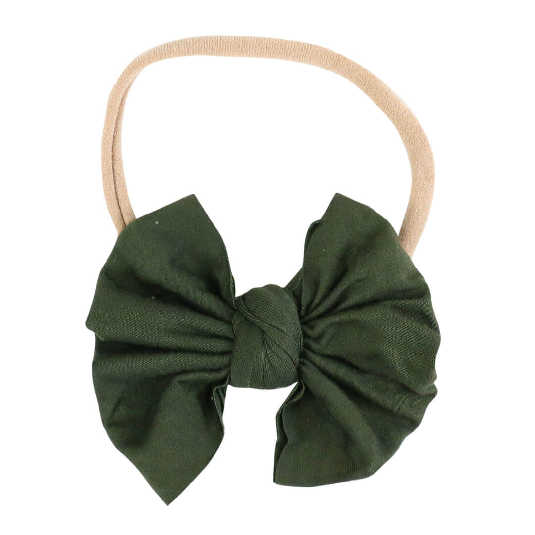 Solid Knit Bow Headbands