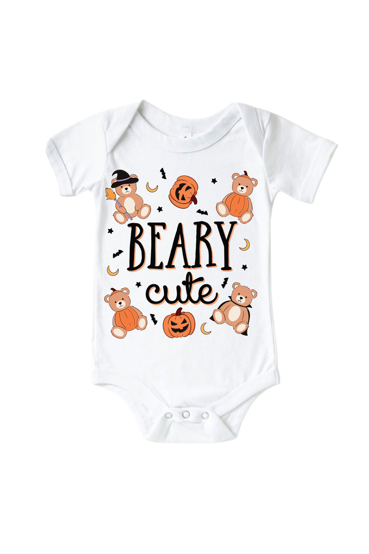 Beary Cute Graphic Bodysuit & Kids Tee | White