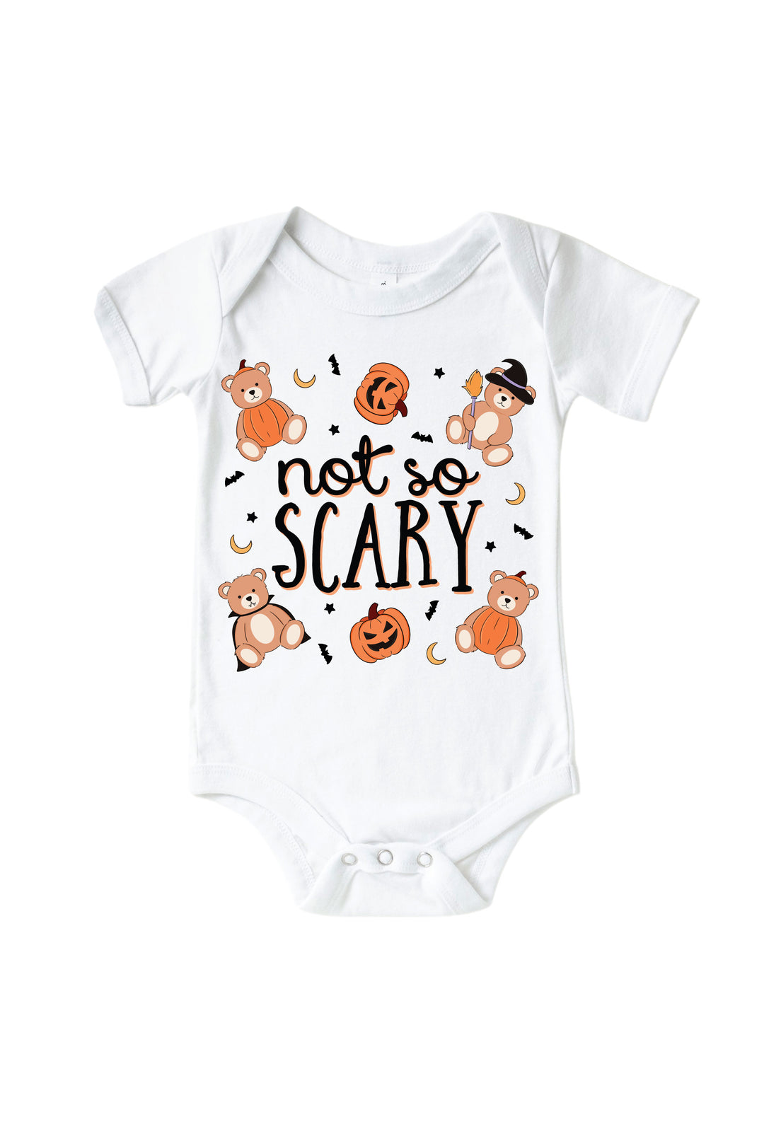Not So Scary Graphic Bodysuit & Kids Tee | White