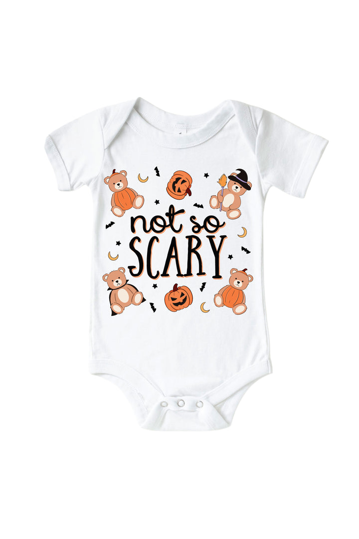 Not So Scary Graphic Bodysuit & Kids Tee | White