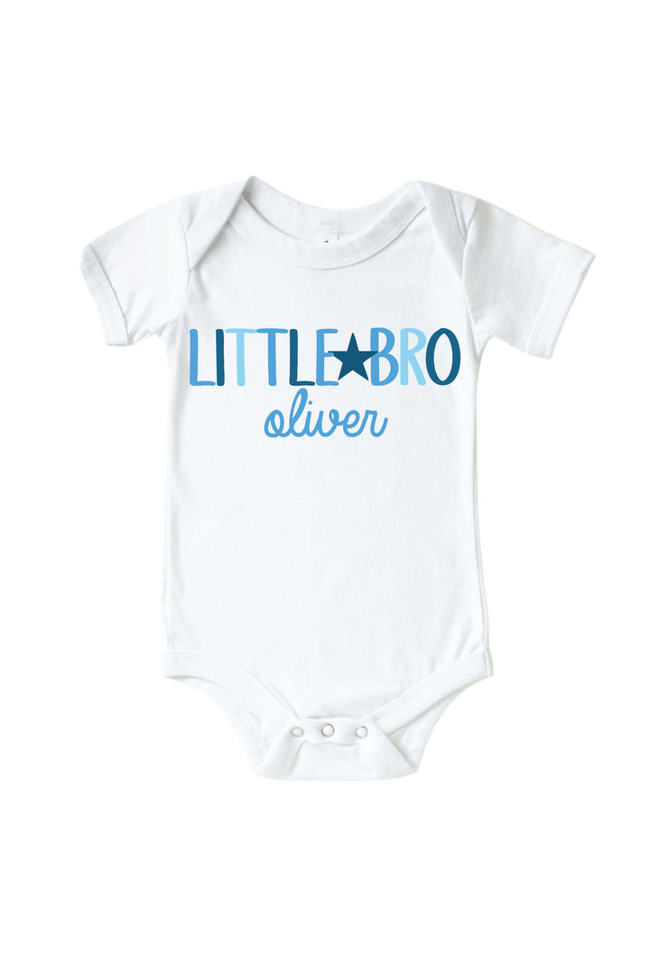 little bro personalized graphic bodysuit for boys 