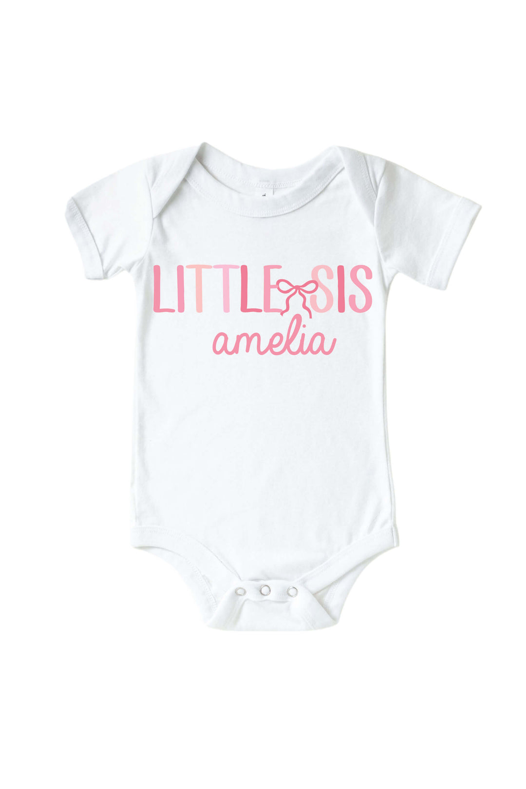 little sis personalized graphic bodysuit for girls 