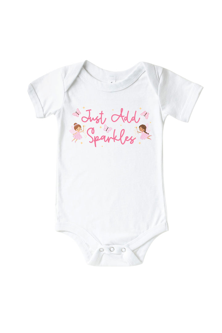 Fairy Wishes white baby bodysuit with &