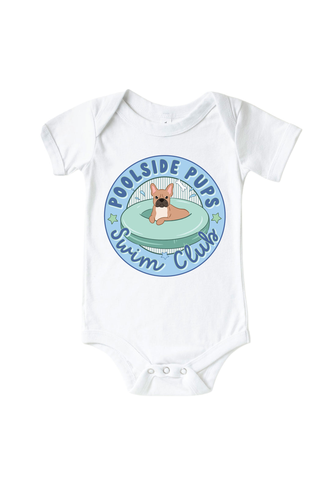 dog print graphic bodysuit and tee set for babies