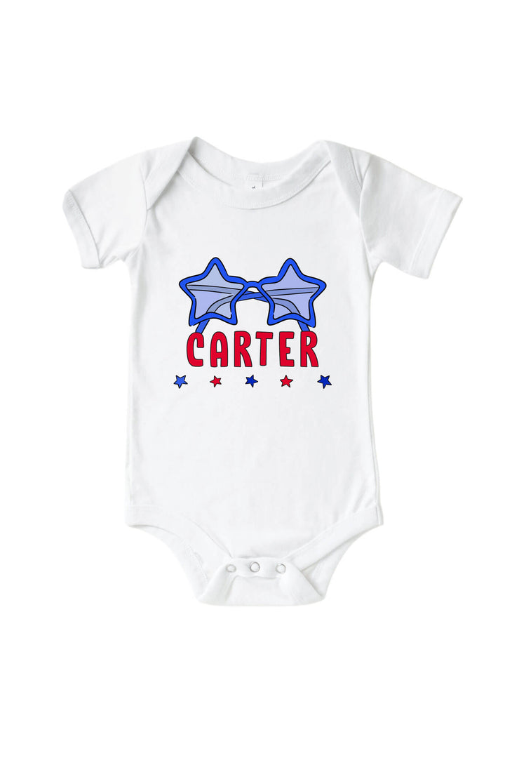 caden lane personalized red white and cool baby bodysuit and kids tee - 4th of july patriotic custom