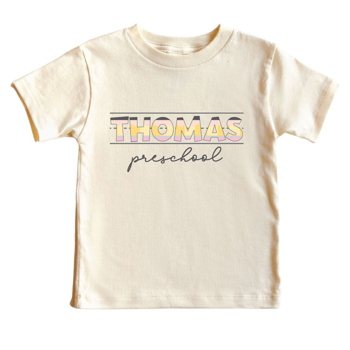 personalized preschool graphic tee for kids 