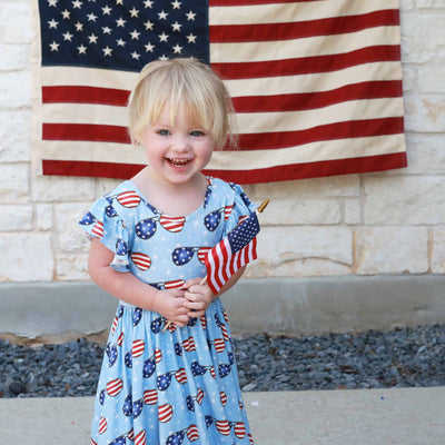 patriotic summer twirl dress for girls 