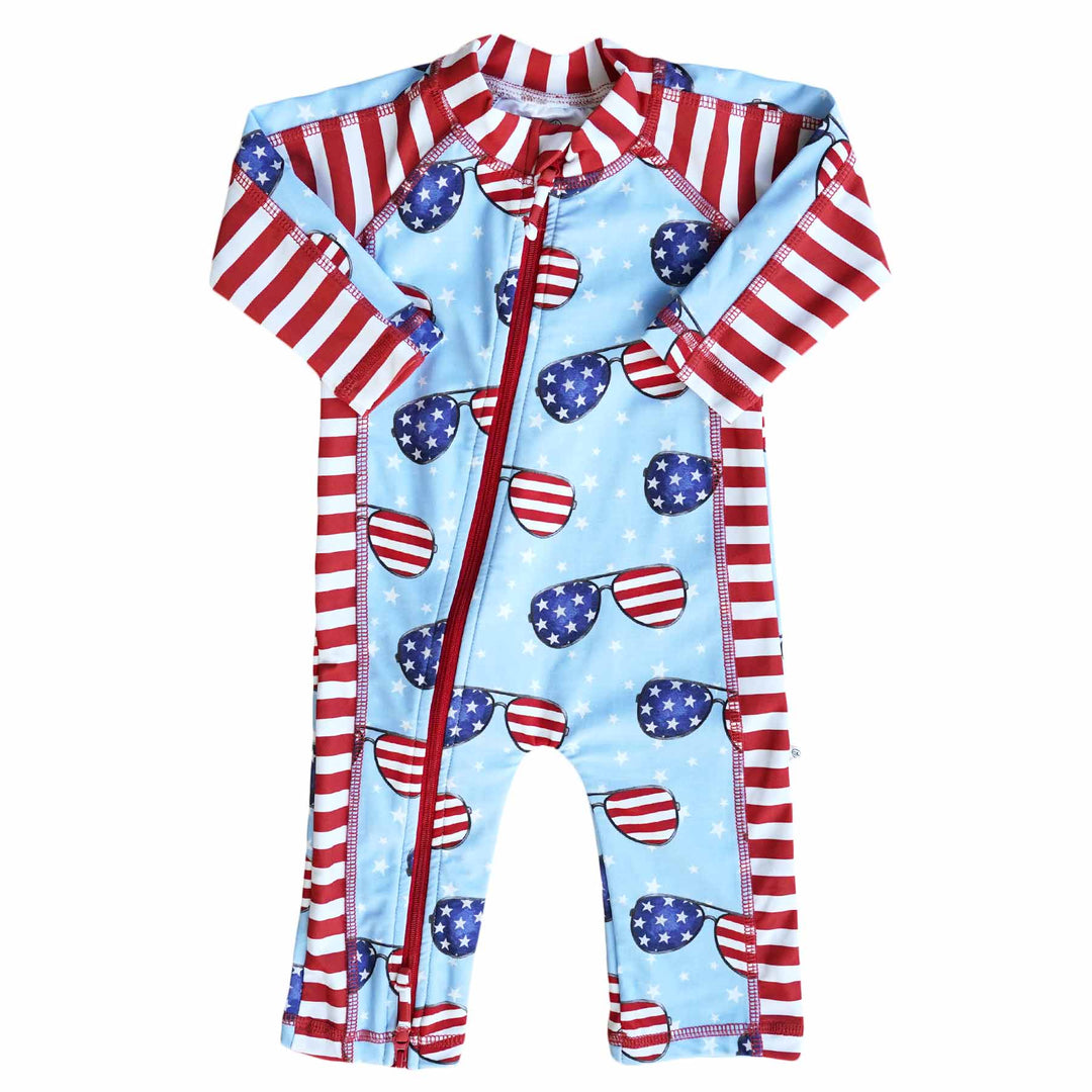 Long Sleeve Rash Guard Swim Romper Full Length | All Prints