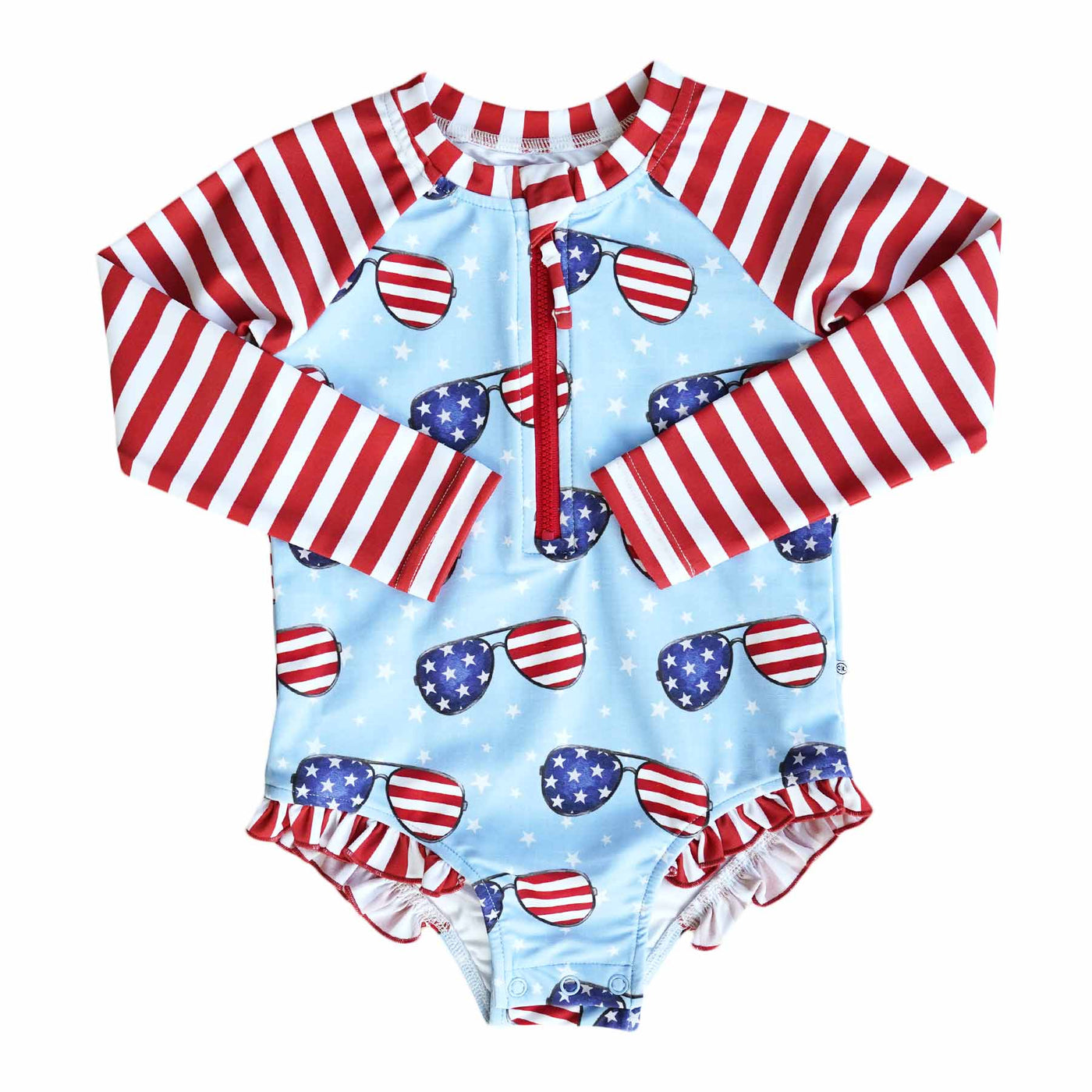 4th of july sunglasses swimsuit for girls 