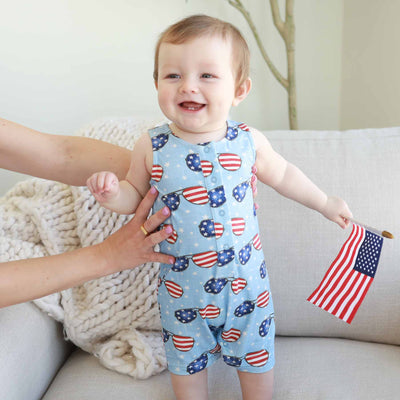patriotic summer sleeveless fourth of july outfit for babies 